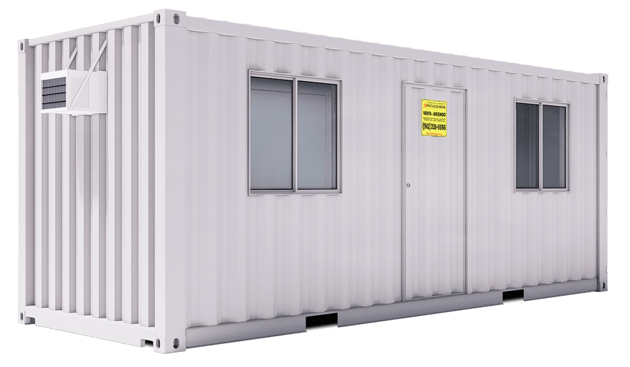 Oficina Container Forrada 20 Pies · Medio Baño